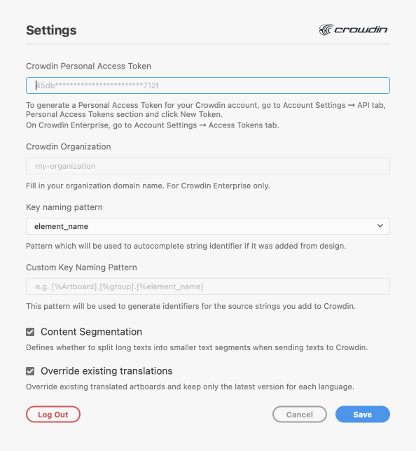 Conectar o Plugin Adobe XD ao Crowdin