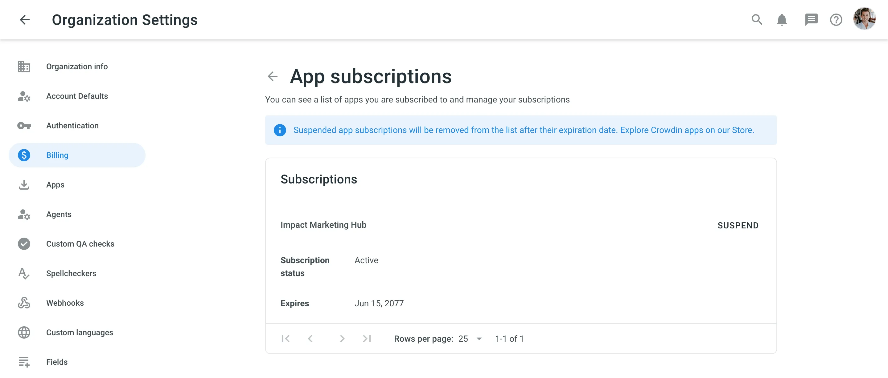 App Subscription