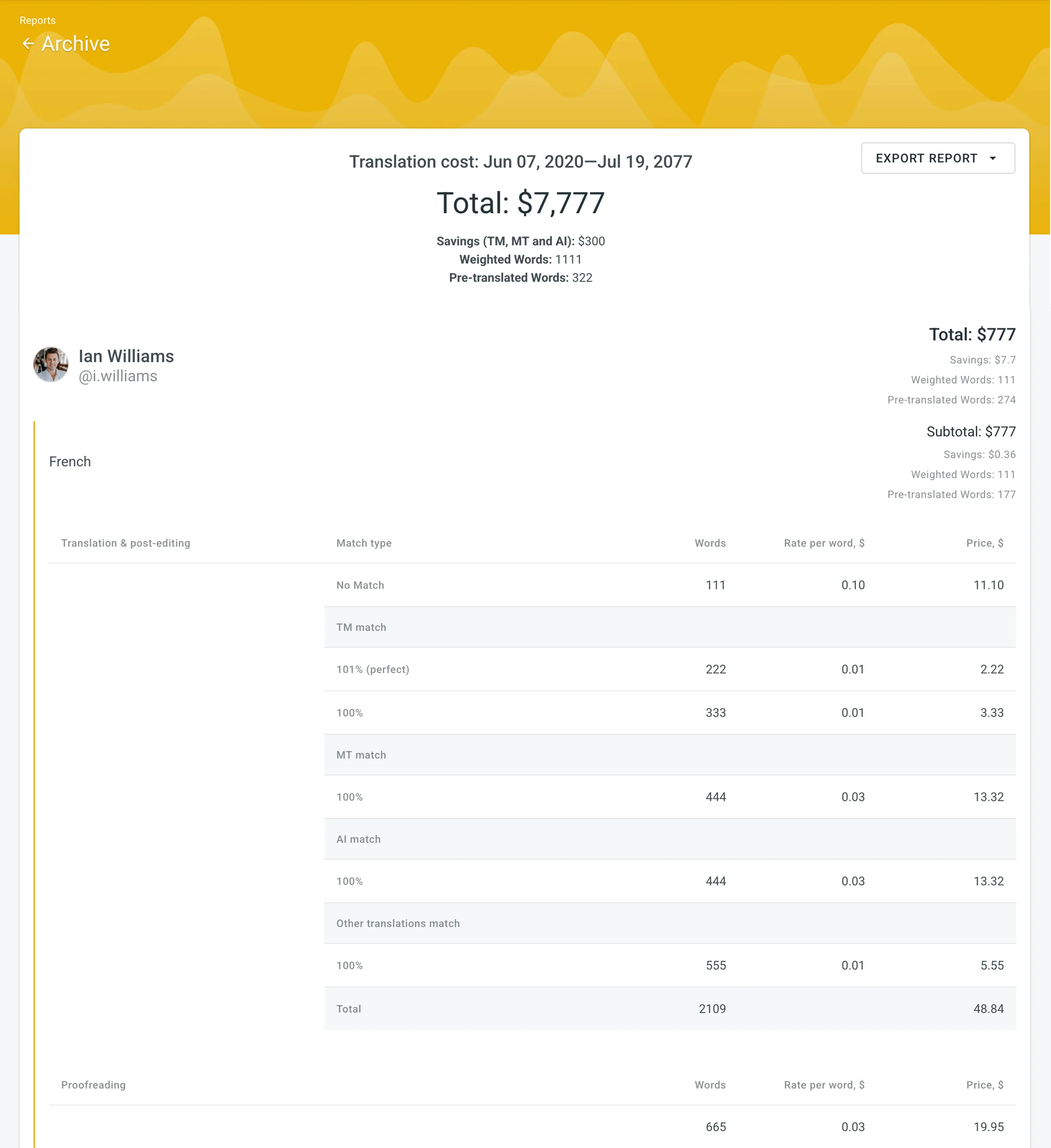 Viewing Previously Generated Reports