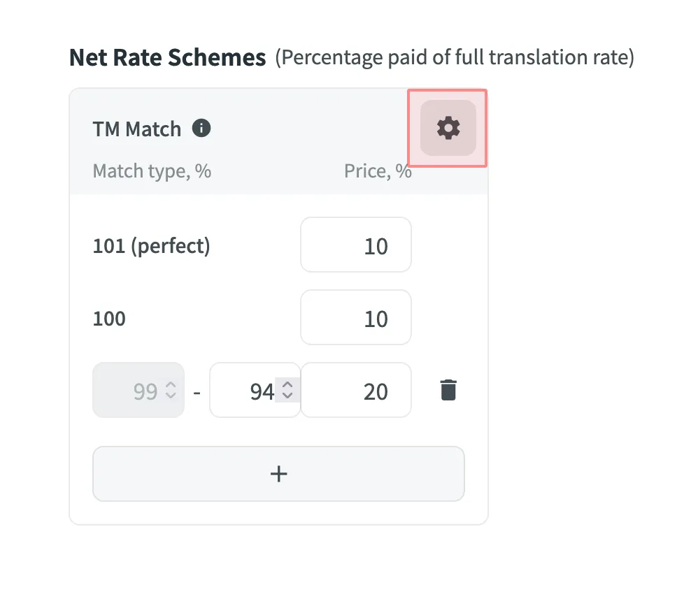 Adding TM Match Type