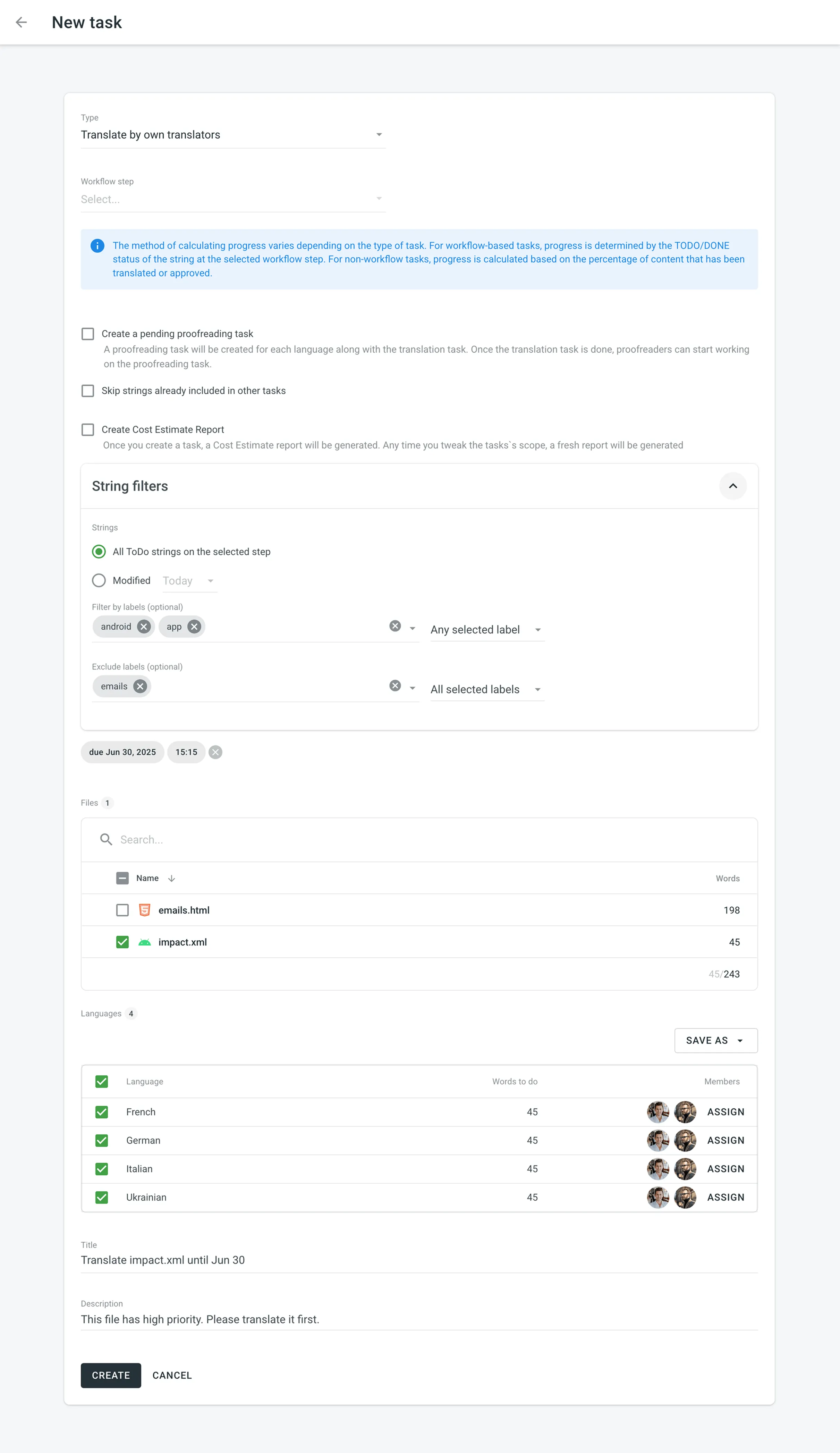 Task Details