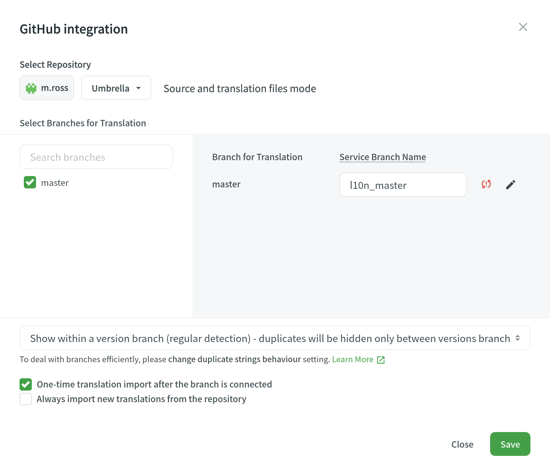 Integração do GitHub Não Configurada