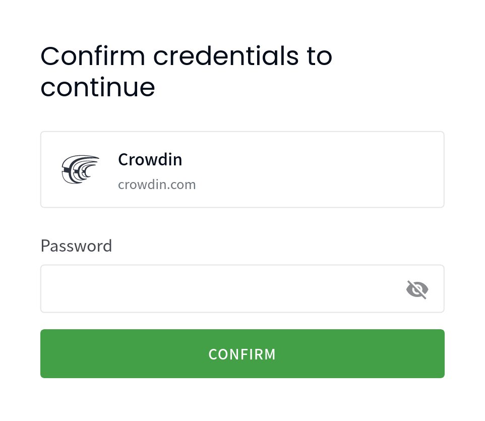 Confirming credentials