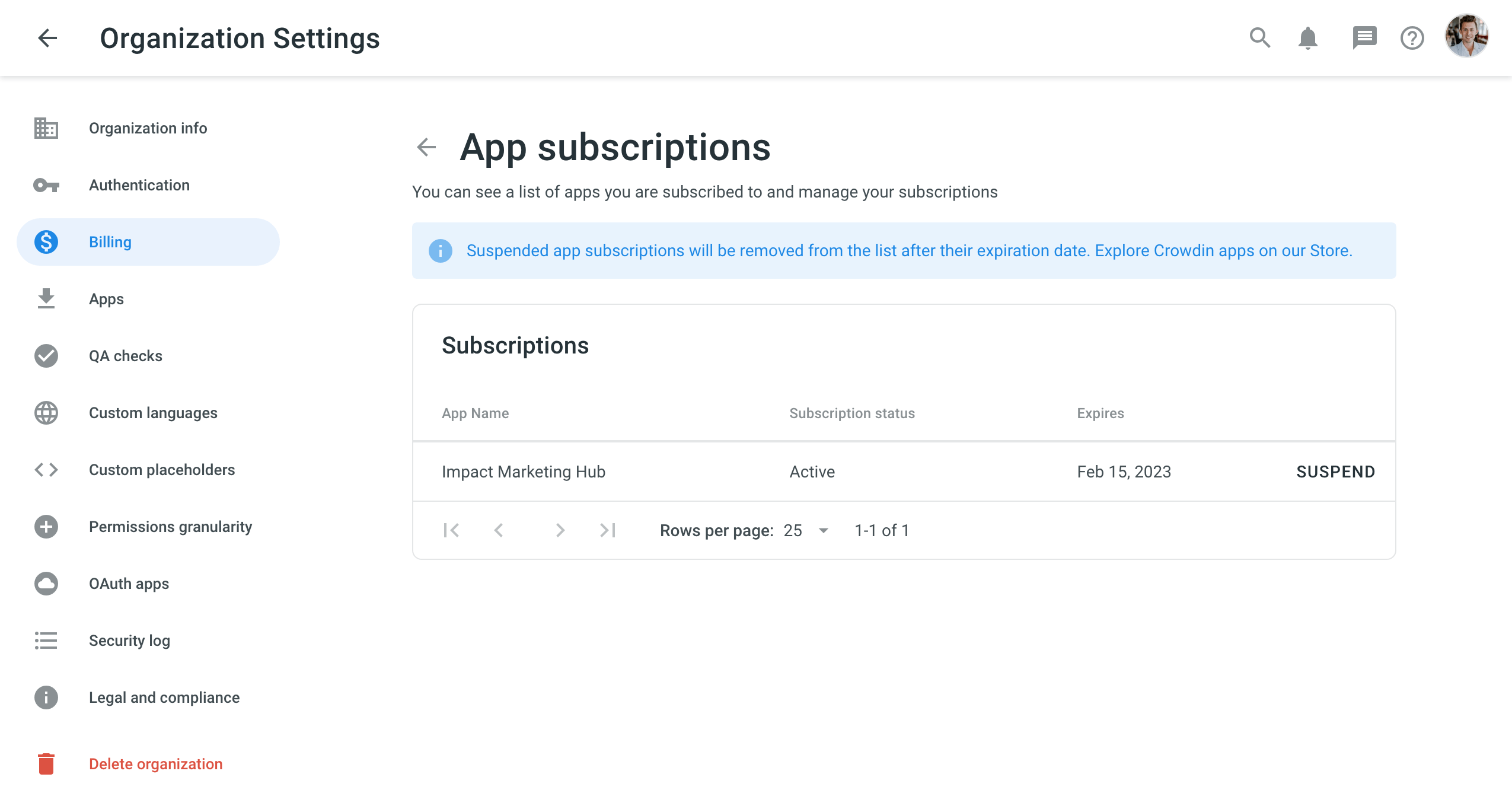 App Subscription