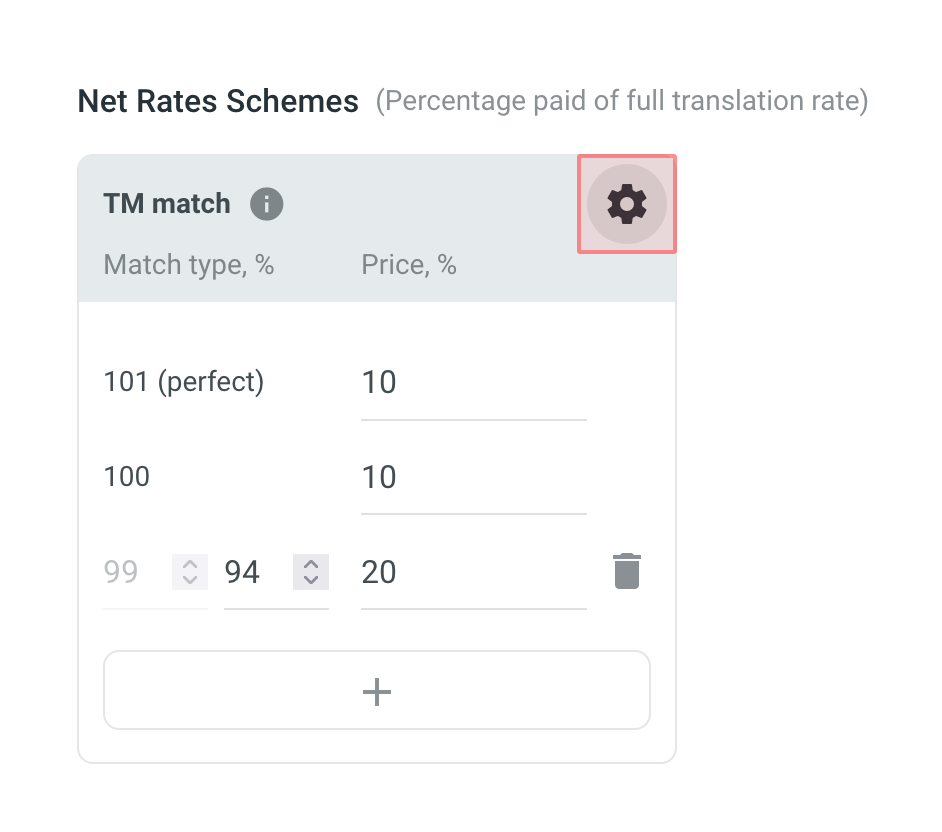 Adding TM Match Type